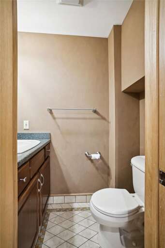 One of the bathrooms in this condo.