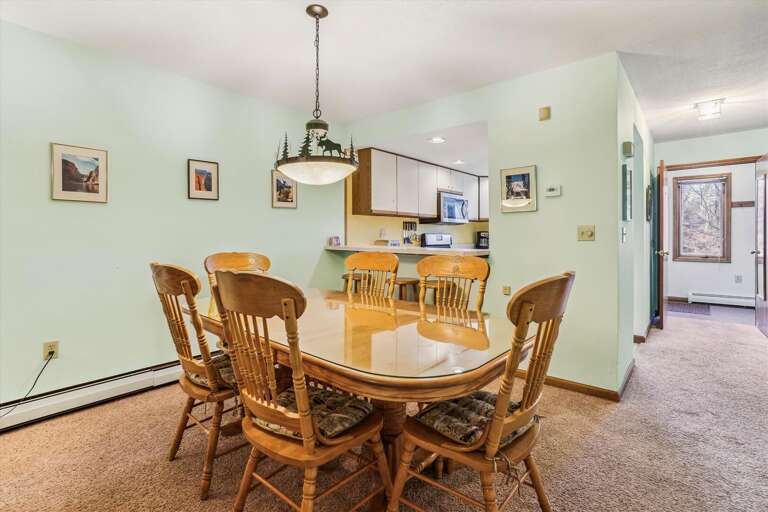 Dining area view of the kitchen.