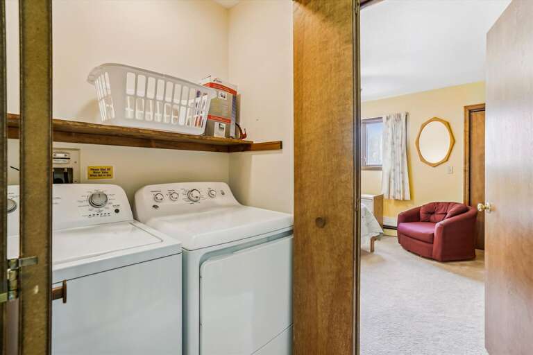 Washer and dryer for your convenience.