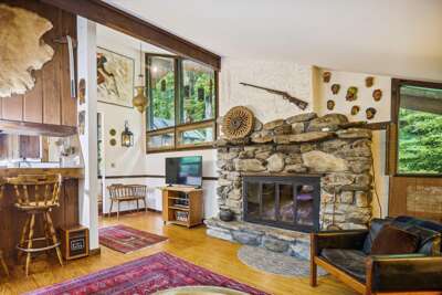 Great Room with Stone Fireplace