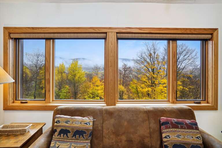 This unit has one of the best views right from your living room.   On the clear nights during winter enjoy the mountain view and the trails being groomed at night