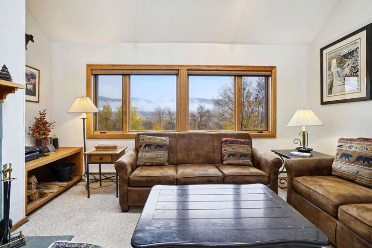 This unit has one of the best views right from your living room.   On the clear nights during winter enjoy the mountain view and the trails being groomed at night This unit has one of the best views right from your living room.   On the clear nights during winter enjoy the mountain view and the trails being groomed at night