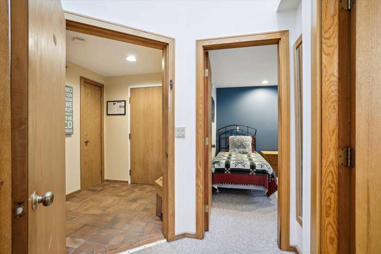 View of Twin bedroom from the main living space view.   Access to the entrance and King bedroom! View of Twin bedroom from the main living space view.   Access to the entrance and King bedroom!