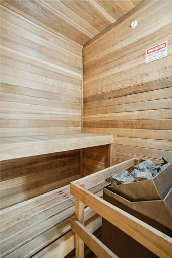 Relax and unwind in your private sauna.