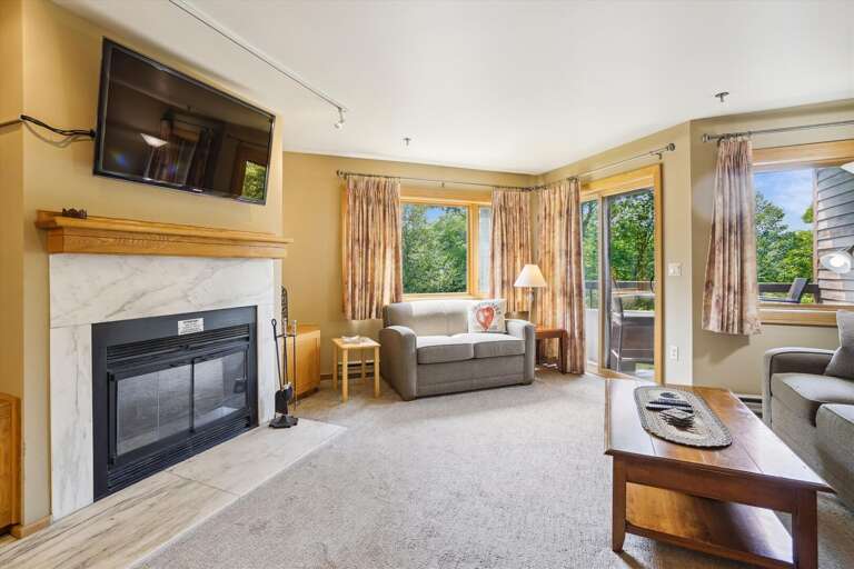 Wood burning fireplace to sit near and relax!