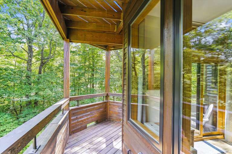 Nature right off of the deck.