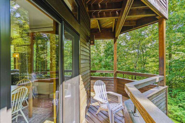 Sit on the sun filled deck.