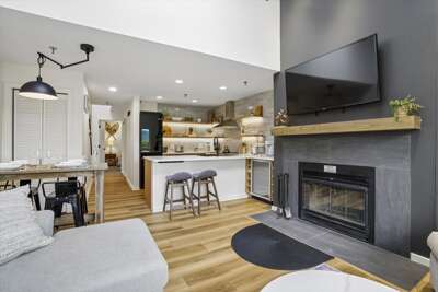 Open-Concept Living, Dining and Kitchen
