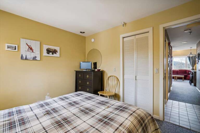 Plenty of closet space in the bedroom.