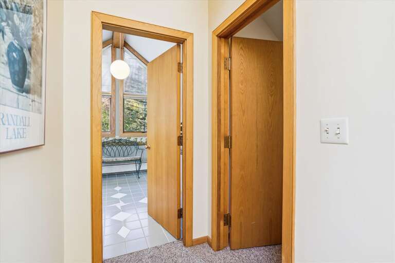 This bathroom has a sauna.