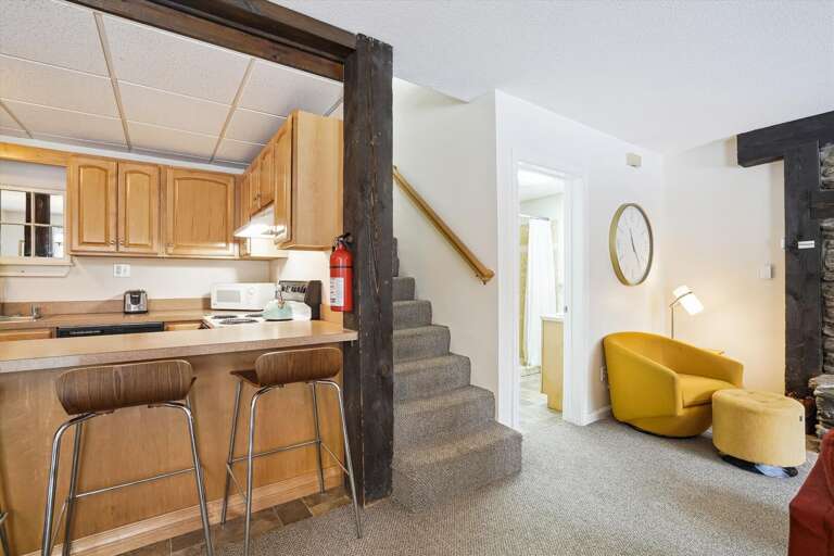 Stairs to the upper level.