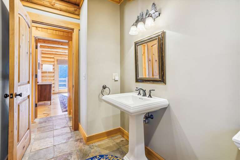 Half of bath on the first floor.