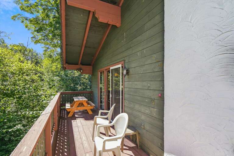 Exit to private deck from the living room.