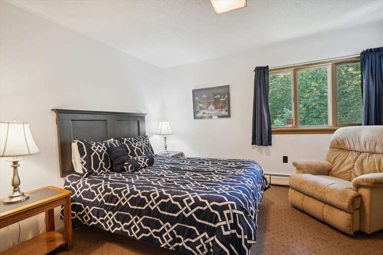 Queen bedroom on lower level