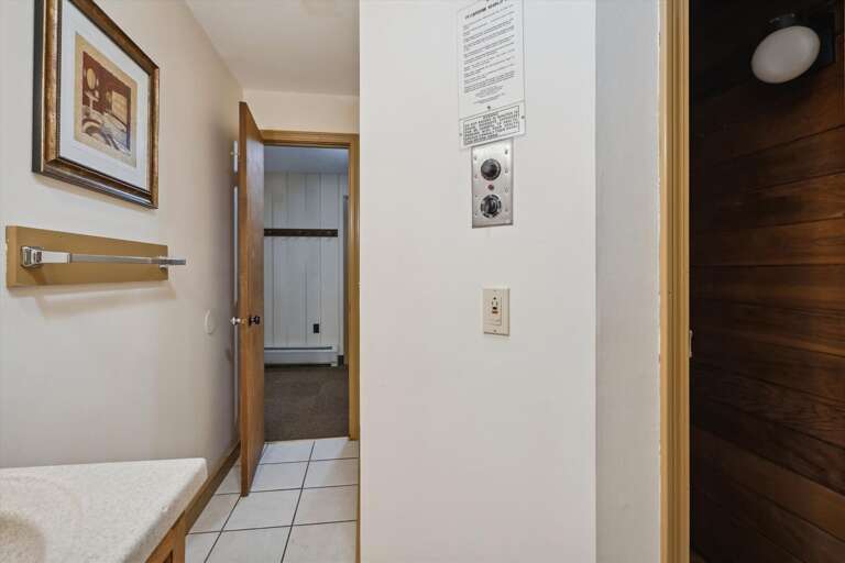 The controls to the sauna.