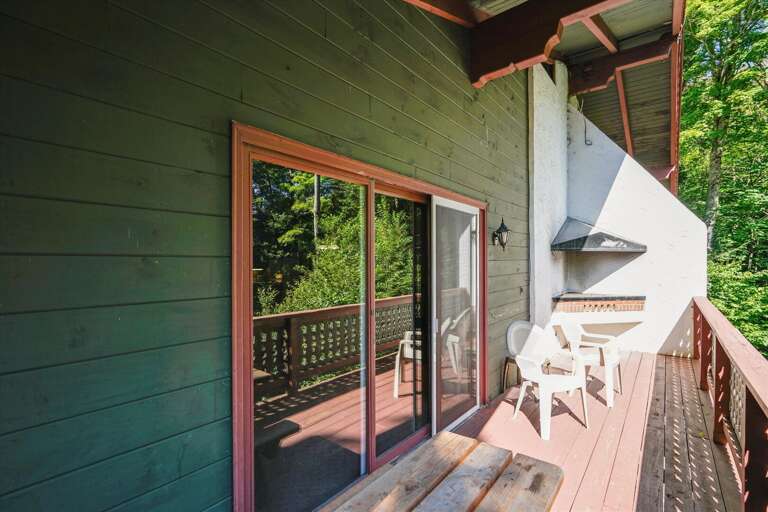 Exit to private deck from the living room.