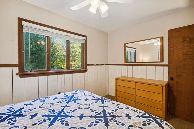 Lots of natural light in this bedroom.