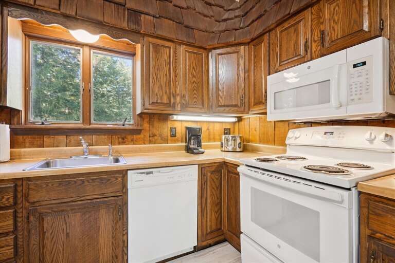Plenty of counter space for home cooked meals.