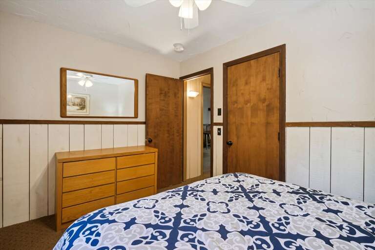 Plenty of storage space in this bedroom.