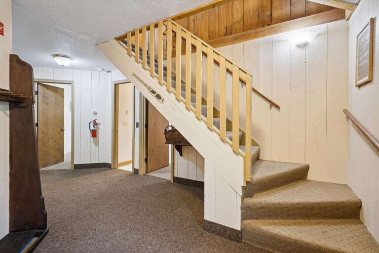 The stairs to the upper level.