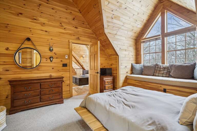 Lots of natural light in this bedroom.