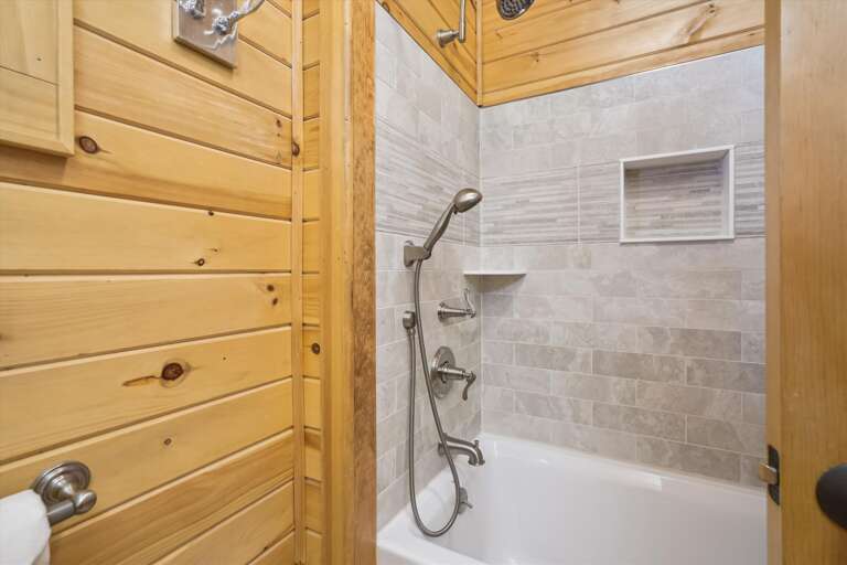 Tiled Shower with Built-In Niche