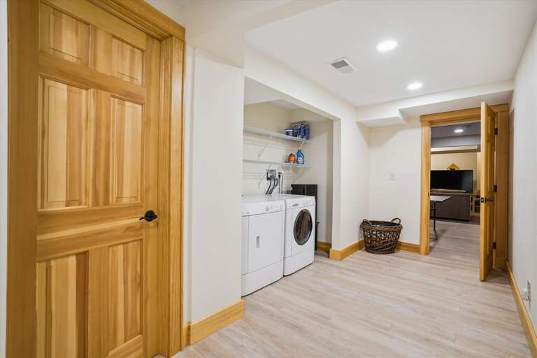 Washer and dryer for you to use.