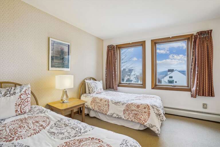 Bright airy bedroom with plenty of natural light.