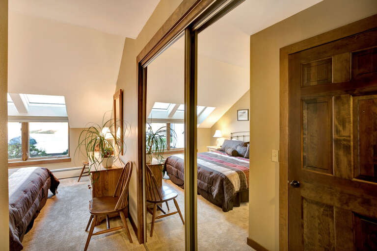 Large mirrors in the master bedroom