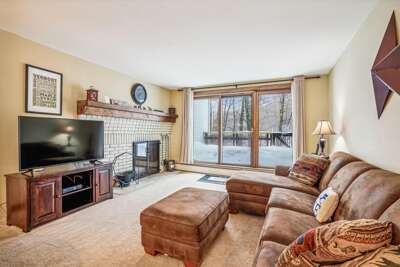 Bright Living Room with Deck Access