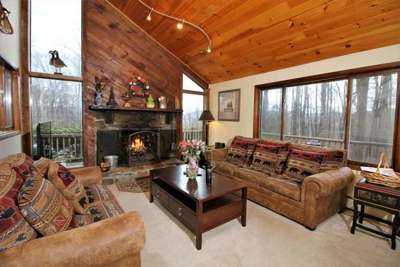 Wood burning fireplace to keep you warm during the coldest winter days