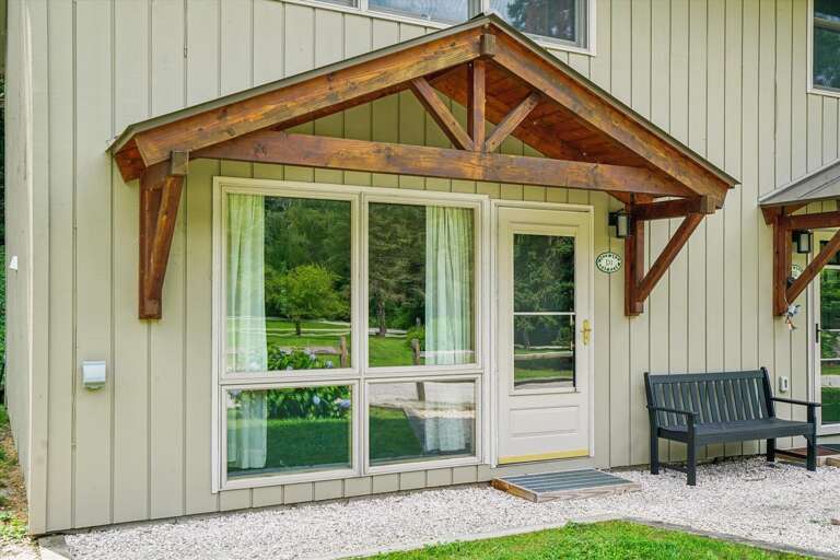 Sit outside of your entrance and relax.