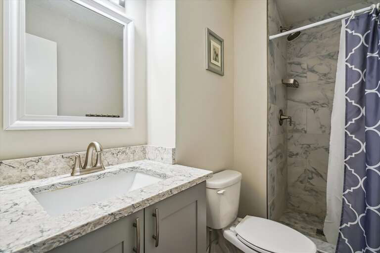 One of two bathrooms