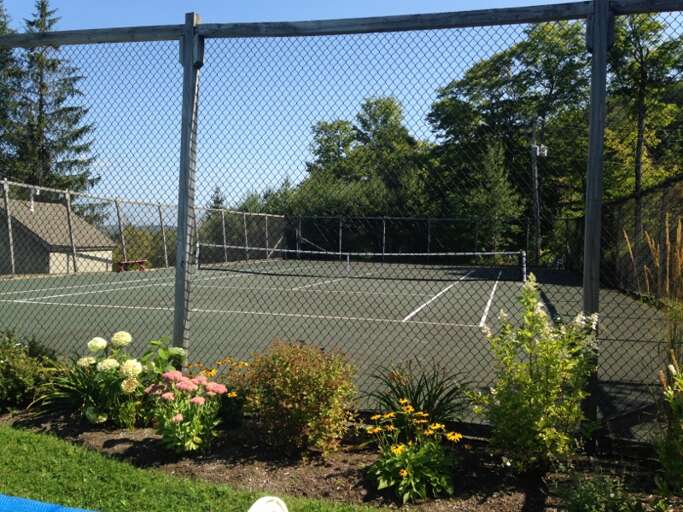 Tennis court open during the summer season