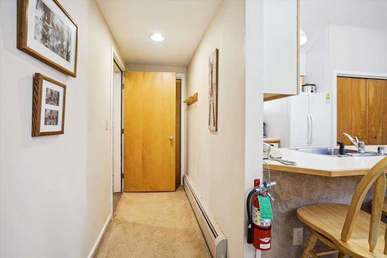 Looking down the hall.