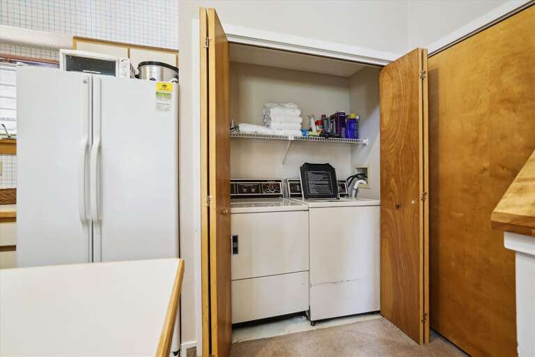 Washer and dryer for your use.