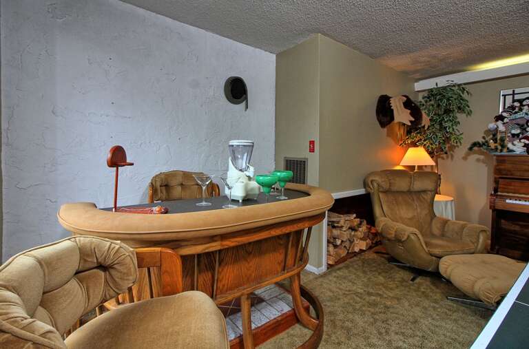 Enjoy having some drinks while you hang out in the family room.