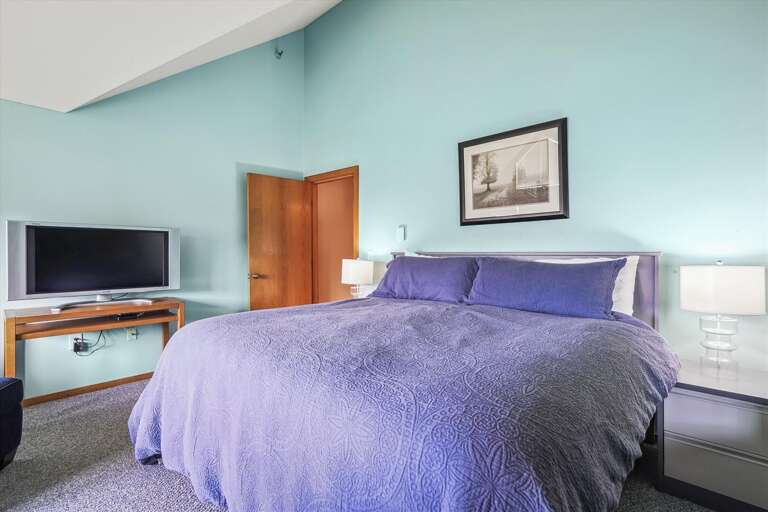 Bright and full of natural light King bedroom.  Great views!