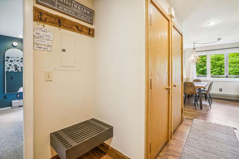 Sit down and take your shoes off.