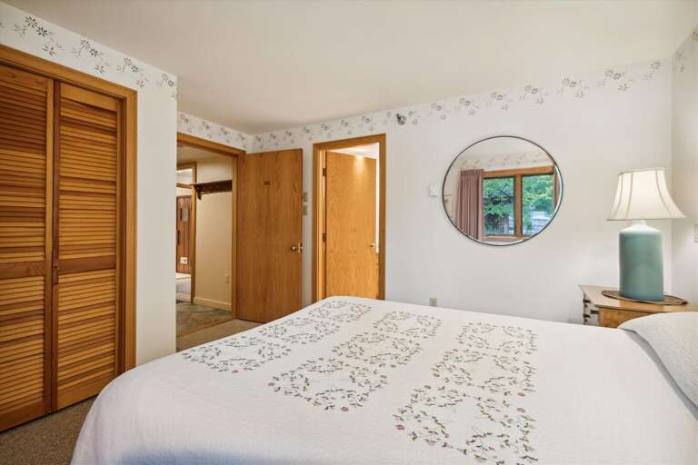 Queen bedroom, bright with plenty of storage space.