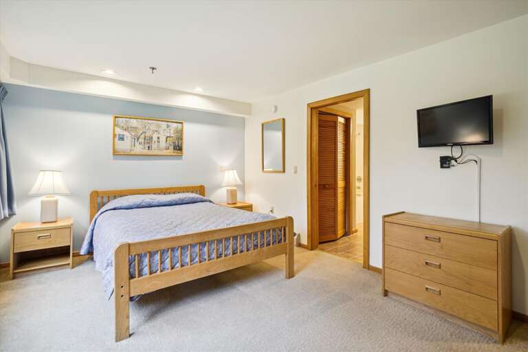 Quaint, spacious queen bedroom.  Large windows to bring in lots of natural light