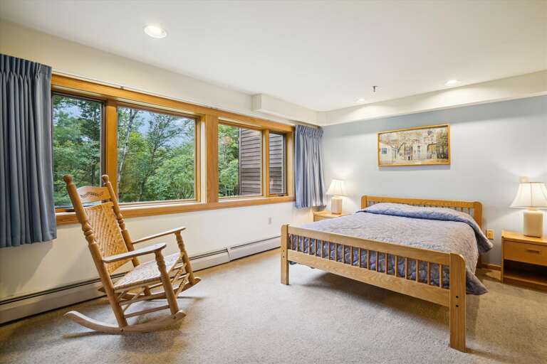 Quaint, spacious queen bedroom.  Large windows to bring in lots of natural light