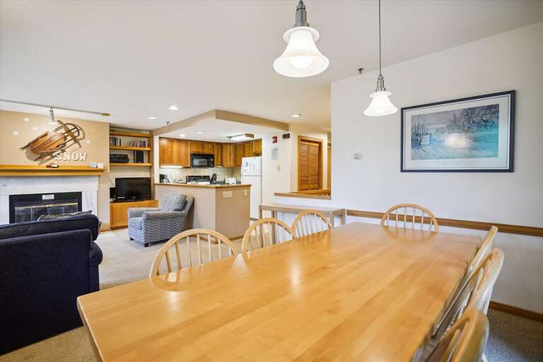 Seats 8 comfortably, easy access from Kitchen and Living room