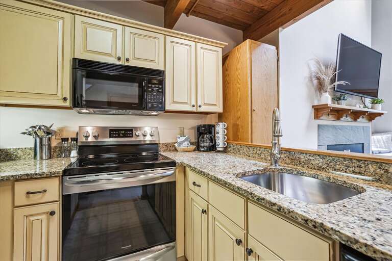Upgraded kitchen.  Beautifully upgraded with plenty of counter space.