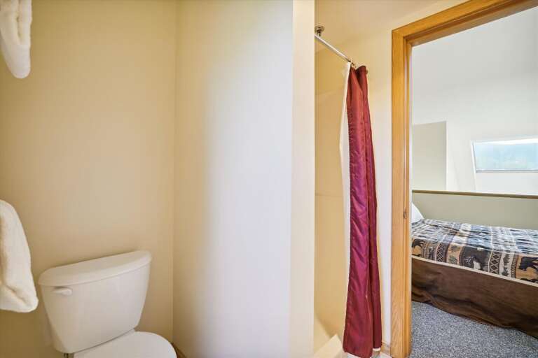 This bathroom has a shower and a sauna.