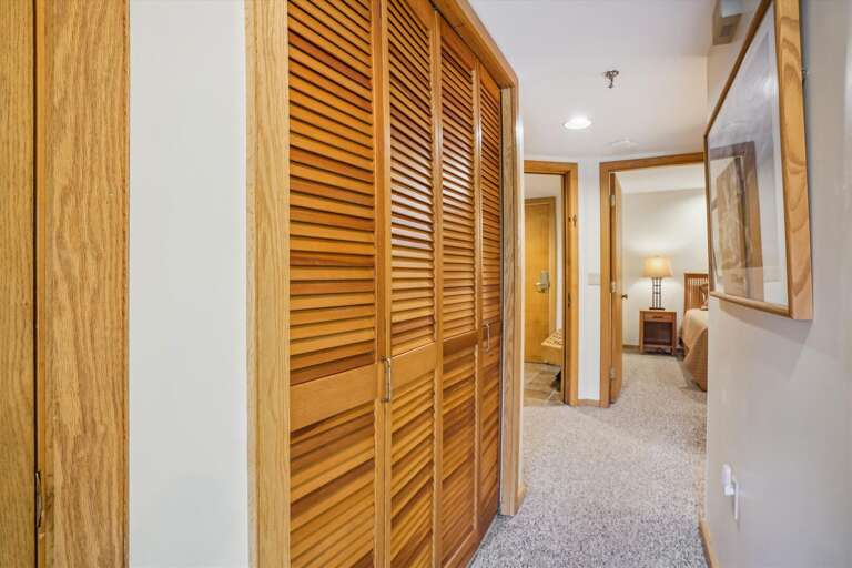 View from living area to entrance and bedrooms View from living area to entrance and bedrooms