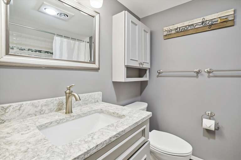 Full sized bathroom. Full sized bathroom.