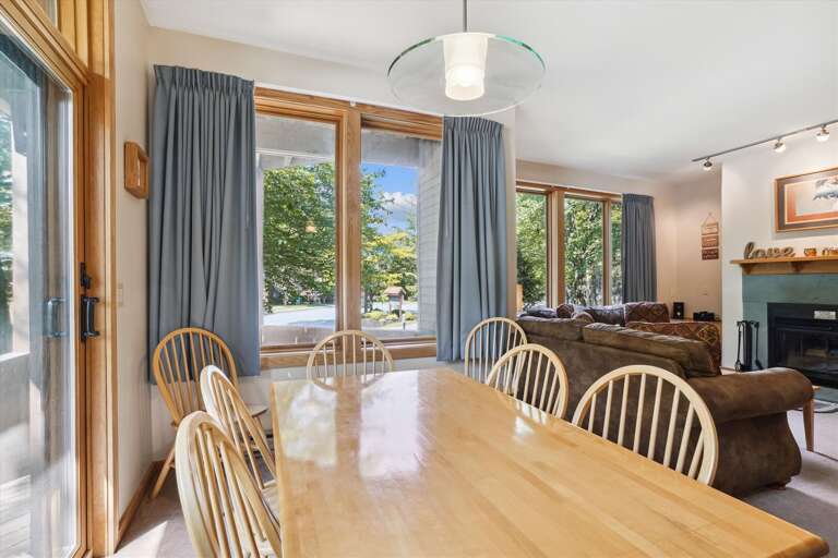 Great views while sitting at the dining table. Great views while sitting at the dining table.