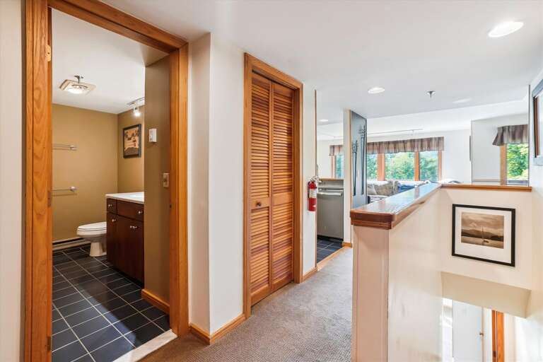 Looking into the whole condo.