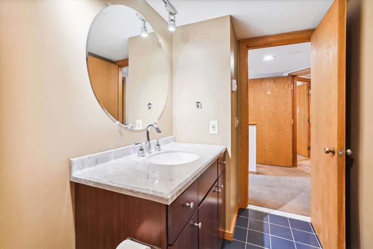 Looking into the bedroom.